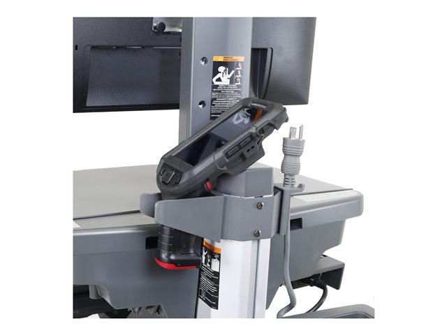 Ergotron StyleView - Cart - open architecture - for LCD display / PC equipment - with LCD pivot, LiFe powered, EU - lockable - medical - high-grade plastic, aluminium, zinc-plated steel - dark grey - screen size: up to 24\" - 45 Ah - lithium iron phos