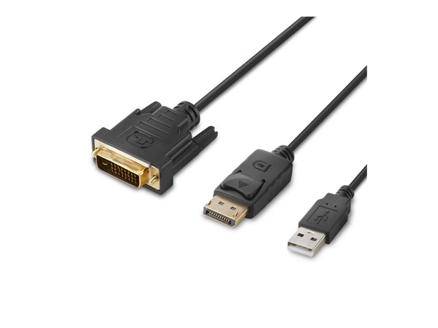 Belkin Secure Modular DVI and DP Dual Head Host Cable - Video / USB cable - TAA Compliant - USB, DVI, DisplayPort (M) - 1.83 m - 4K support, active
