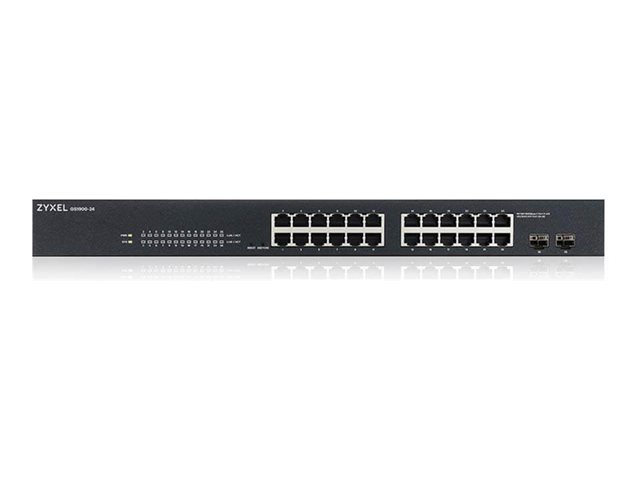 Zyxel GS1900-24 - Switch - smart - 24 x 10/100/1000 + 2 x Gigabit SFP (uplink) - desktop, rack-mountable