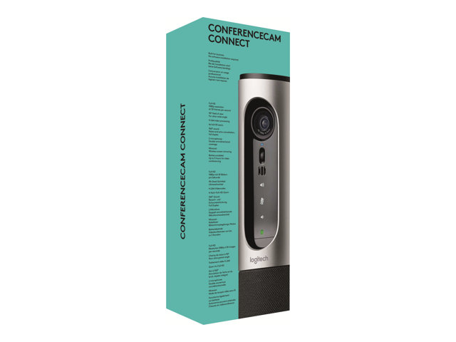 OEM Logitech ConferenceCam Connect - Videoconferencing camera - colour - 1920 x 1080 - 720p, 1080p - audio - wireless - HDMI - Wi-Fi - Bluetooth 4.0 / NFC - USB 2.0 - H.264