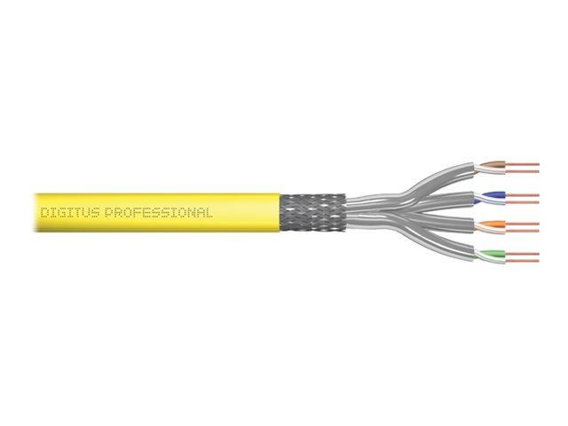 CAT 8.II S/FTP Installation c.2000MHz Dca 500m simplex yellow