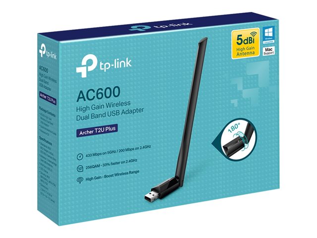 TP-Link Archer T2U Plus - Network adapter - USB 2.0 - Wi-Fi 5