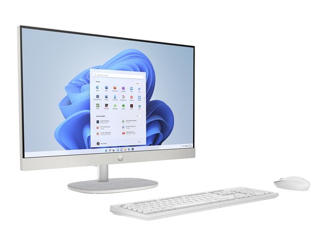 HP 24-cr1014nb - All-in-one Core Ultra 5 125H / up to 4.5 GHz - RAM 16 GB - SSD 512 GB - NVMe - Intel Arc Graphics - Gigabit Ethernet, IEEE 802.11ax (Wi-Fi 6), Bluetooth 5.3 - Win 11 Home - monitor: LED 23.8\" 1920 x 1080 (Full HD) - shell white, textured finish
