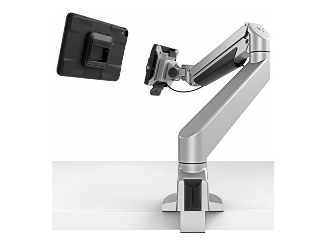 Compulocks iPad 10th-11th (A16) Gen PowerMove Articulating Arm Mount Black - Mounting kit (stand) - for tablet - black, silver - screen size: 10.9\" - desk-mountable - for Apple 10.9-inch iPad (10th generation)