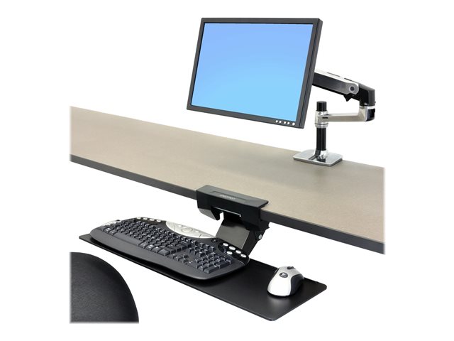 Ergotron Neo-Flex - Keyboard/mouse arm mount tray - under-desk mountable - black