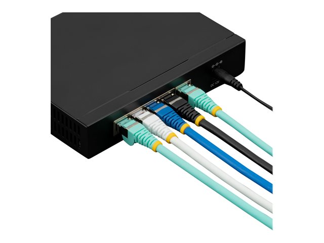 StarTech.com 1m CAT6a Ethernet Cable - Aqua - Low Smoke Zero Halogen (LSZH) - 10GbE 500MHz 100W PoE++ Snagless RJ-45 w/Strain Reliefs S/FTP Network Patch Cord - Patch cable - RJ-45 (M) to RJ-45 (M) - 1 m - S/FTP - CAT 6a - IEEE 802.3bt - snagless, stranded, molded, halogen-free - aqua