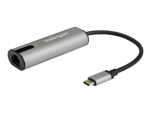 StarTech.com 2.5GbE USB C to Ethernet Adapter NBASE-T NIC, USB 3.0 Type C 2.5/1 Gigabit/100 Mbps Multi Speed Network/USB 3.1 Laptop to RJ45/LAN Thunderbolt 3 Compatible/MacBook Pro Surface - Type-C to Ethernet - Network adapter - USB-C - 10M/100M/1G/2.5 Gigabit Ethernet x 1 + USB 3.0 - black, space grey
