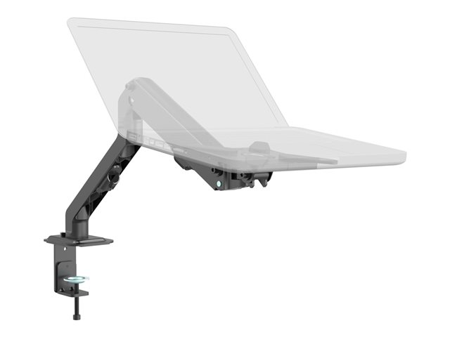 VISION Monitor Desk Arm Mount - LIFETIME WARRANTY - fits display 10-34\" with VESA sizes 75 x 75 or 100 x 100 - double-articulated - clamp or grommet to desk - rotate to portrait - smart spring-assisted weight balancing system - maximum reach 463 mm / 18.2\" - SWL 7 kg / 15 lb - matt black