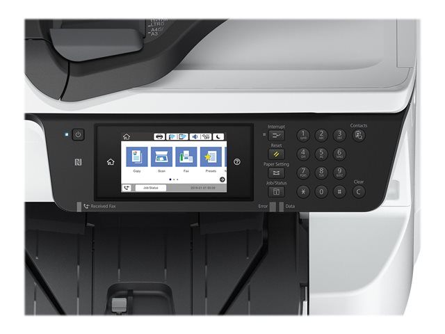 Epson WorkForce Pro WF-C8690DTWF - Multifunction printer - colour - ink-jet - A3 (media) - up to 22 ppm (copying) - up to 24 ppm (printing) - 835 sheets - 33.6 Kbps - Gigabit LAN, USB host, NFC, USB 3.0, USB 2.0 host, Wi-Fi(ac)