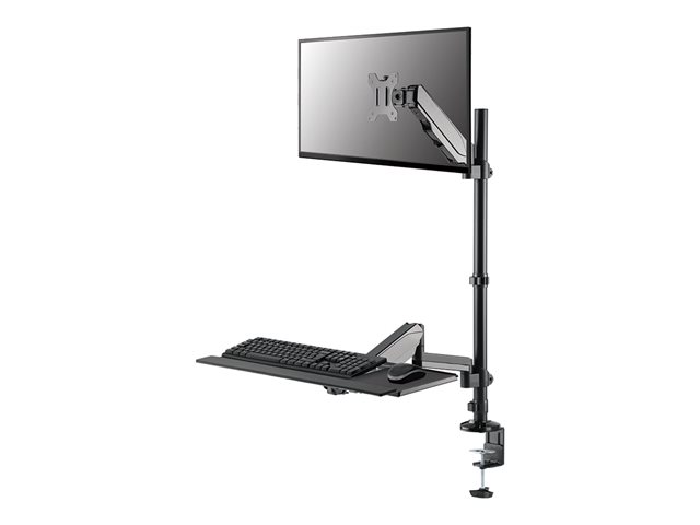 Neomounts DS90-325BL1 - Mounting kit (full motion arm) - sit-stand workstation - for LCD display / PC equipment - steel - black - screen size: 17\"-32\" - clamp mountable, grommet, desk-mountable