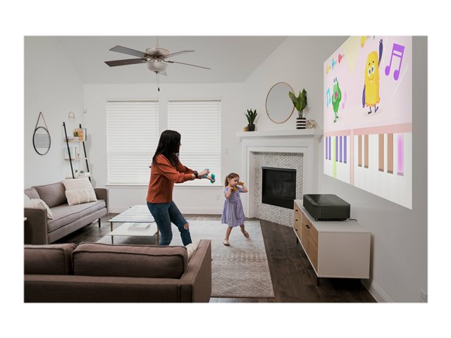 Epson EH-LS800B - 3LCD projector - 4000 lumens (white) - 4000 lumens (colour) - 3840 x 2160 (3 x 1920 x 1080) - 16:9 - 4K - ultra short-throw fixed lens - 802.11ac wireless - black - Android TV