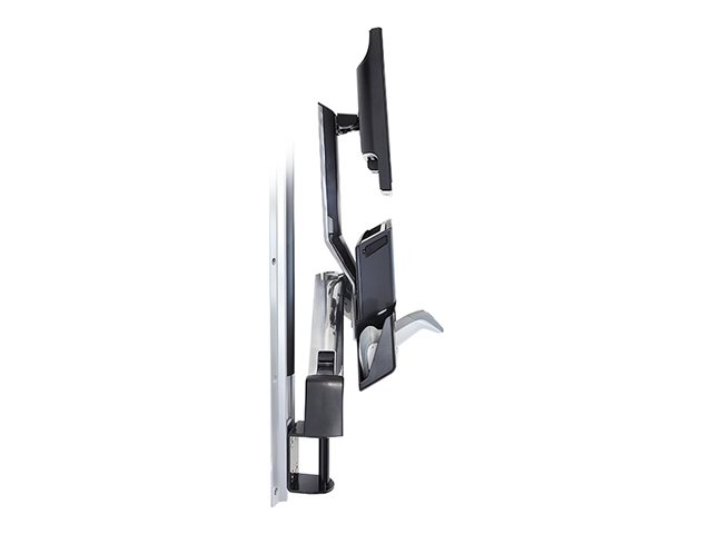 Ergotron StyleView - Mounting kit (wrist rest, track mount bracket kit, slide-out mouse tray, height adjust bracket, barcode scanner and mouse holder, combo arm, work surface with keyboard tray) - for LCD display / PC equipment - polished aluminium - screen size: up to 24\"