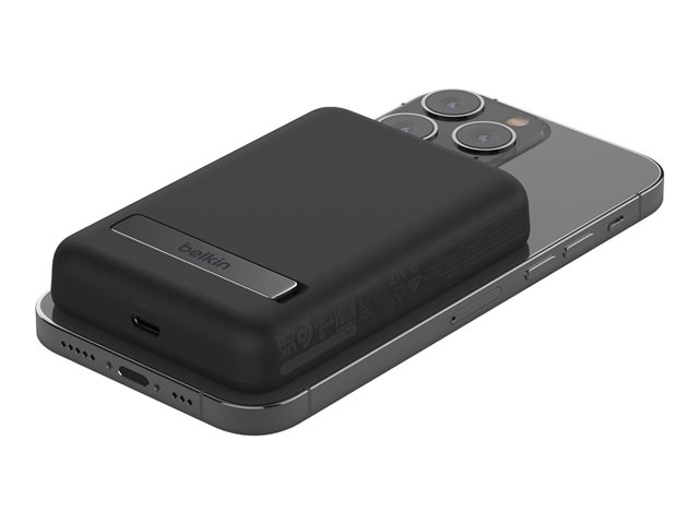 Magnetic Wireless Power Bank with kick stand 5,000mAh Black