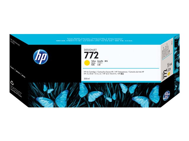 HP 772 - 300 ml - yellow - original - DesignJet - ink cartridge - for DesignJet HD Pro MFP, Z5200, Z5200 PostScript, Z5400 PostScript ePrinter