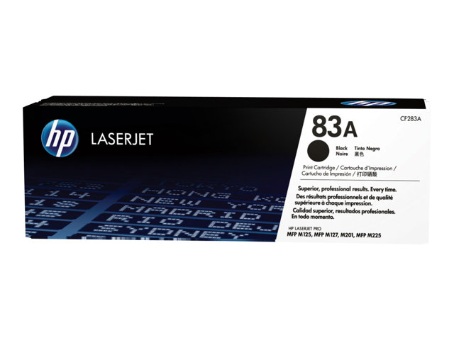 HP 83A - Black - original - LaserJet - toner cartridge (CF283A) - for LaserJet Pro M201, M202, MFP M125, MFP M127, MFP M225