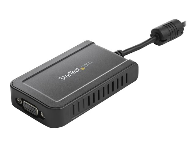 StarTech.com USB to VGA Adapter - 1920x1200 - External Video & Graphics Card - Dual Monitor Display Adapter - Supports Windows (USB2VGAE3) - USB / VGA adapter - TAA Compliant - USB (M) to HD-15 (VGA) (F) - USB 2.0 - 50 cm - 1920 x 1200 (WUXGA) support - grey - for P/N: MXT101MM