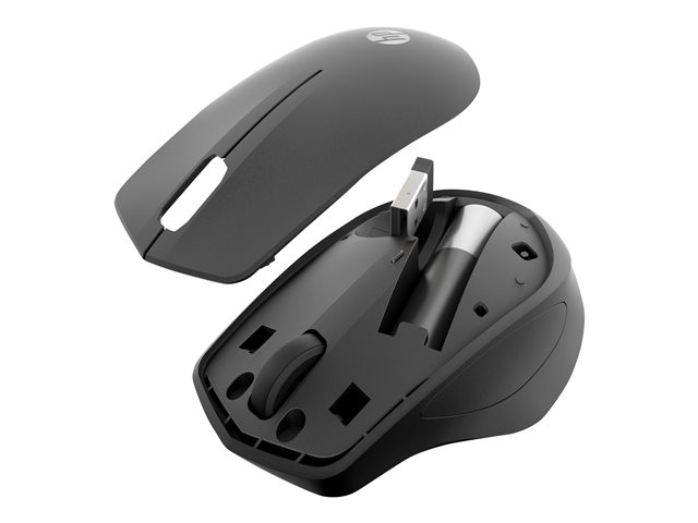 HP Silent 280M - Mouse - wireless - USB wireless receiver - jet black - for OMEN by HP Laptop 15, ENVY Laptop 13, 15, Laptop 14, Pavilion x360 Laptop