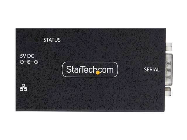 StarTech.com Serial to Ethernet Adapter, IP LAN to RS232 DB9 Converter - Device server - PoE - 100Mb LAN, RS-232 - wall / DIN rail mountable - TAA Compliant