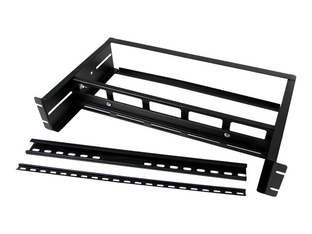 StarTech.com 2U DIN Rail Kit for Standard 19\" Rack - Adjustable Depth Rackmount DIN Rail with Top Hat, Mini, G Rails (ADJDINKIT) - Rack rail kit - black - 2U - 19\" - for P/N: RK12OD2, RK2537BKM, RK3236BKF, RK4236BKB, RK4242BK24, RK4242BK30, RK4OD, RK