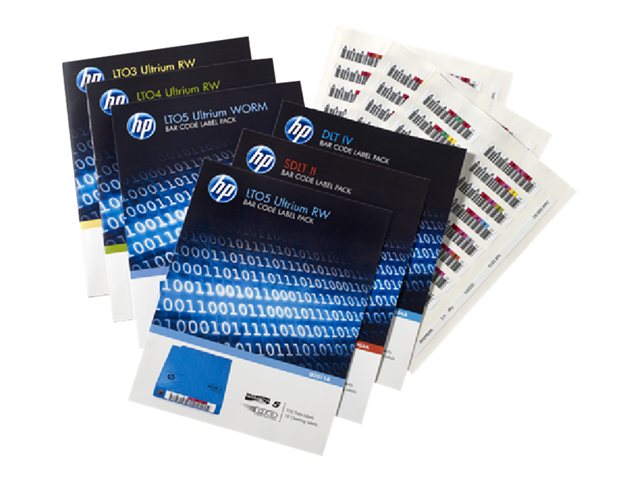 HPE Ultrium 6 RW Bar Code Label Pack - Bar code labels - for StoreEver MSL2024, MSL4048, MSL8096, StoreEver 1/8 G2
