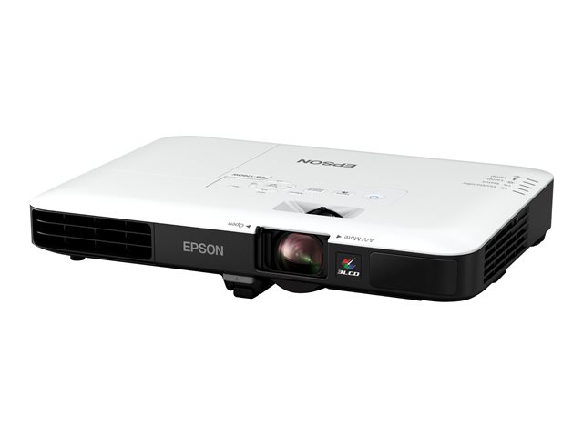 Epson EB-1780W - LCD projector - portable - 3000 lumens (white) - 3000 lumens (colour) - WXGA (1280 x 800) - 16:10 - 720p - 802.11n wireless - black, white