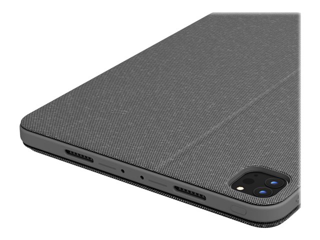 Logitech Combo Touch - Keyboard and folio case - with trackpad - backlit - Apple Smart connector - AZERTY - French - oxford grey - for Apple 12.9-inch iPad Pro (5th generation)