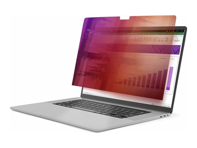 StarTech.com 16-inch MacBook Pro 21/23 Privacy Screen, Gold Filter w/Enhanced Privacy, Computer Security Shield, Double-Sided Screen Protector, +/- 30 Deg. - Notebook privacy filter (horizontal) - removable - adhesive - 16\" - gold, black