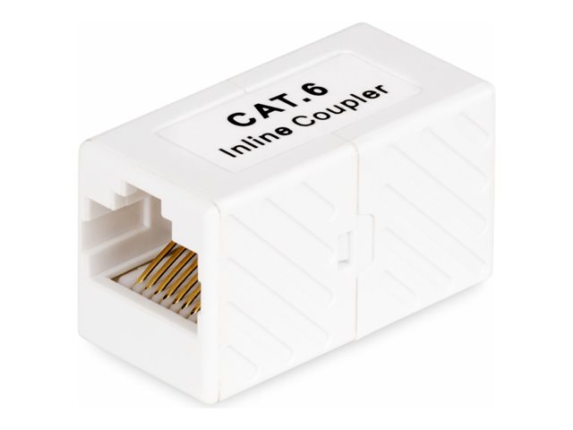StarTech.com RJ45 Coupler 5-Pack, Inline Cat6 Coupler, Female to Female (F/F) T568 Connector, Unshielded Ethernet Cable Extension - 5 Pack (IN-CAT6-COUPLER-U5) - Network coupler - RJ-45 (F) to RJ-45 (F) - unshielded - CAT 5/5e/6 - passive - white (pa