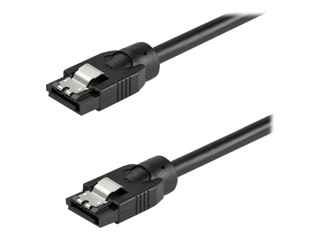 StarTech.com 0.6 m Round SATA Cable - Latching Connectors - 6Gbs SATA Cable - SATA cable - Serial ATA 150/300/600 - SATA (R) latched to SATA (R) latched - 60 cm - round - black