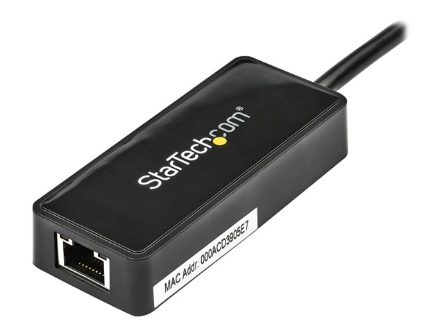 StarTech.com USB 3.0 Ethernet Adapter - USB 3.0 Network Adapter NIC with USB Port - USB to RJ45 - USB Passthrough (USB31000SPTB) - Network adapter - USB 3.0 - Gigabit Ethernet - black - for P/N: TB33A1C