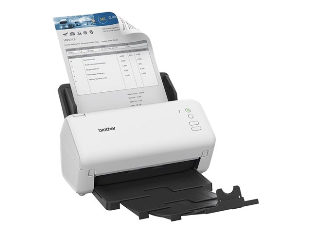Brother ADS-4100 - Document scanner - Dual CIS - Duplex - A4 - 600 dpi x 600 dpi - up to 35 ppm (mono) / up to 35 ppm (colour) - ADF (60 sheets) - up to 5250 scans per day - USB 3.0, USB 2.0 (Host)