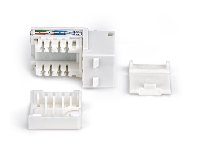 Cat6 Keystone Jack 24-Pack 90-Deg 110