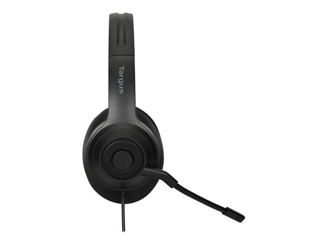 Targus AEH102GL - Headset - on-ear - convertible - wired - USB-A - noise isolating - black