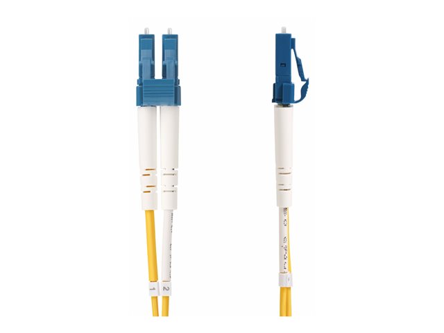StarTech.com 2m (6ft) LC to SC (UPC) OS2 Single Mode Duplex Fiber Optic Cable, 9/125µm, Laser Optimized, 10G, Bend Insensitive, Low Insertion Loss - LSZH Fiber Patch Cord (SMLCSC-OS2-2M) - Patch cable - LC/UPC single-mode (M) to SC/UPC single-mode (M