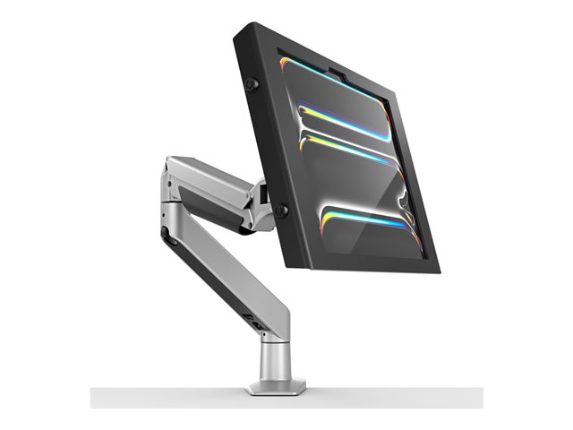 Compulocks iPad Pro M4 13\" (2024), Apex Enclosure Reach Articulating Arm - Mounting kit (enclosure, articulating arm) - for tablet - lockable - high-grade aluminium - black, silver - screen size: 13\" - desk-mountable - for iPad Pro 13-inch (M4)