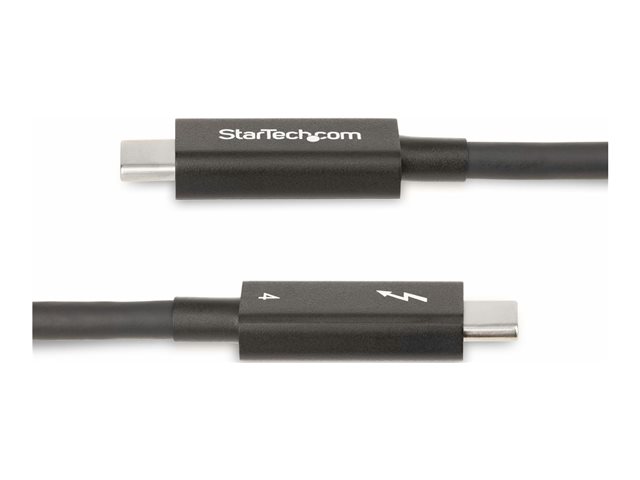 StarTech.com 6ft (2m) Active Thunderbolt 4 Cable, 40Gbps, 100W PD, 4K/8K, Intel Certified, Compatible w/Thunderbolt 3/USB 3.2/DisplayPort (A40G2MB-TB4-CABLE) - USB cable - 24 pin USB-C (M) to 24 pin USB-C (M) - USB 3.2 Gen 2 / USB4 / Thunderbolt 3 / Thunderbolt 4- / DisplayPort 1.4a - 2 m - active, USB Power Delivery (100W), up to 40 Gbps data transfer rate, 8K60Hz support, 4K60Hz support - black