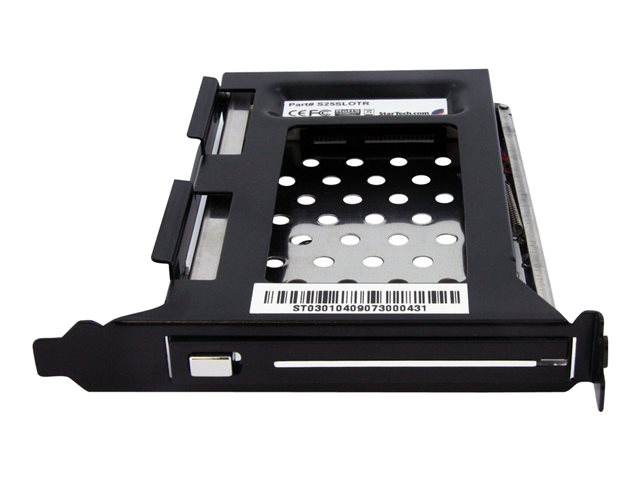 StarTech.com 2.5in SATA Removable Hard Drive Bay for PC Expansion Slot - Storage bay adapter - black - S25SLOTR - Storage bay adapter - black