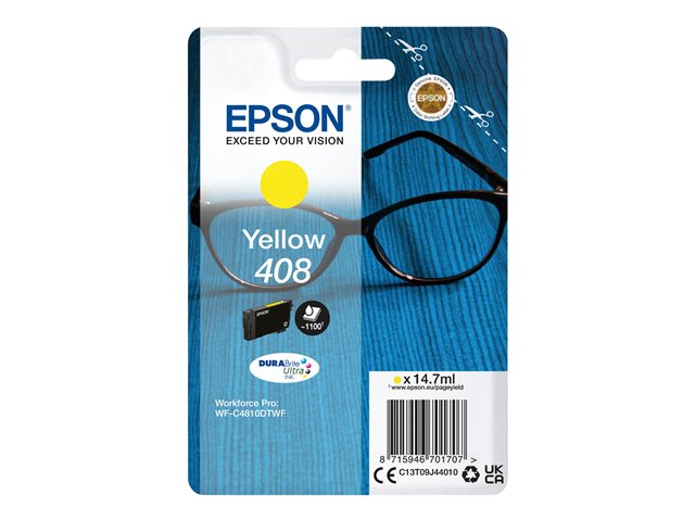 Epson 408 - 14.7 ml - high capacity - yellow - original - blister - ink cartridge - for WorkForce Pro WF-C4810DTWF
