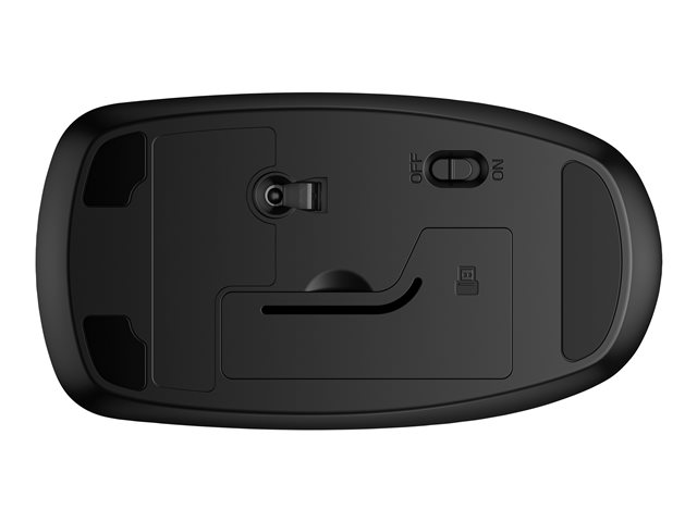 HP 235 Slim - Mouse - optical - 3 buttons - wireless - 2.4 GHz - USB wireless receiver - black
