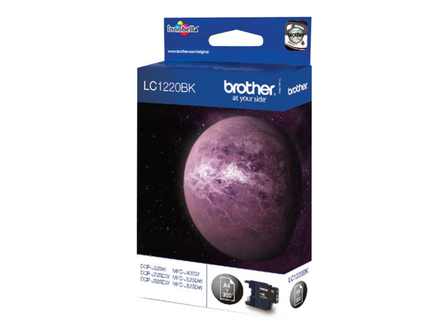 Brother LC1220BK - Black - original - ink cartridge - for Brother DCP-J525W, DCP-J725DW, DCP-J925DW, MyMio MFC-J825N