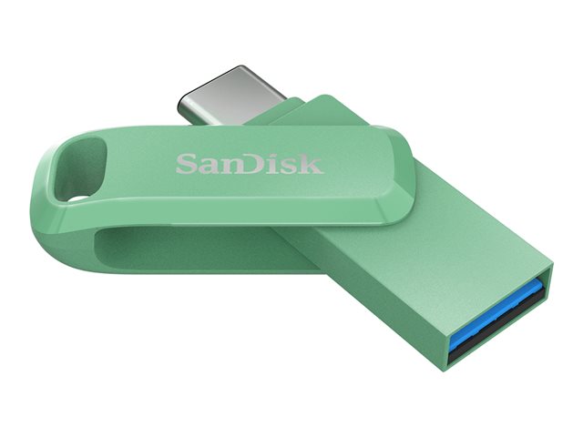 SanDisk Ultra Dual Drive Go - USB flash drive - 128 GB - USB 3.2 Gen 1 / USB-C - absinthe green