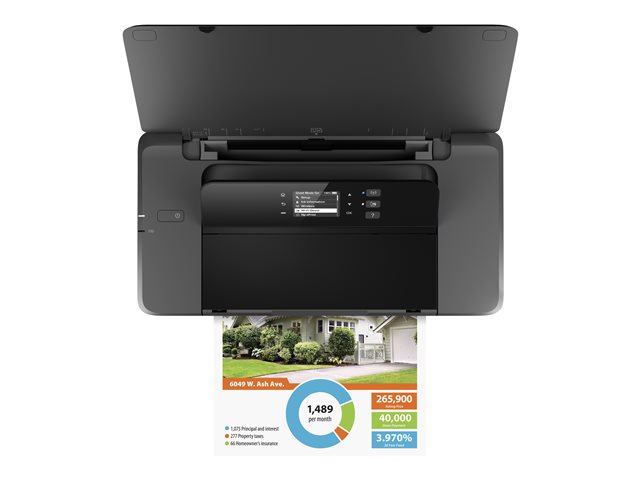 HP Officejet 200 Mobile Printer - Printer - colour - ink-jet - A4/Legal - 1200 x 1200 dpi - up to 20 ppm (mono) / up to 19 ppm (colour) - capacity: 50 sheets - USB 2.0, USB host, Wi-Fi