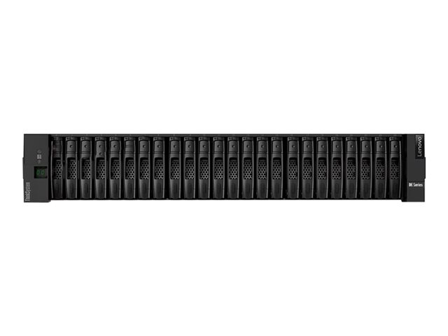 Lenovo ThinkSystem DE4000F 2U24 SFF controller enclosure - Hard drive array - 24 bays (SAS-3) - iSCSI (1 GbE), iSCSI (10 GbE), iSCSI (25 GbE) (external) - rack-mountable - 2U