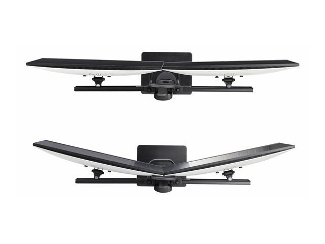 StarTech.com Crossbar Dual Monitor Desk Stand, Double 27inch Screens/VESA - Stand - for 2 monitors - plastic, aluminium, steel - black - screen size: 17\"-27\" - desktop stand