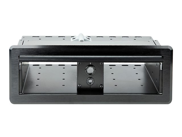 StarTech.com Dual-Module Conference Table Connectivity Box-Customizable - Mounting plate - black