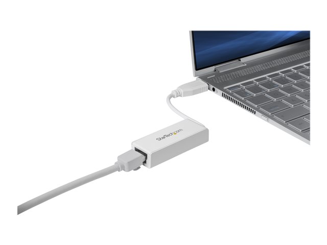 StarTech.com USB 3.0 to Gigabit Ethernet Network Adapter - 10/100/1000 NIC - USB to RJ45 LAN Adapter for PC Laptop or MacBook (USB31000SW) - Network adapter - USB 3.0 - Gigabit Ethernet - white