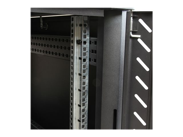 StarTech.com 12U AV Rack Cabinet - Network Rack with Glass Door - 19 inch Computer Cabinet for Server Room or Office (RK1236BKF) - Rack cabinet - black - 12U - 36\"