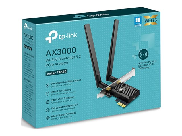TP-Link ARCHER TX55E V2 - Network adapter - PCIe - Wi-Fi 5, Wi-Fi 6, Bluetooth 5.2