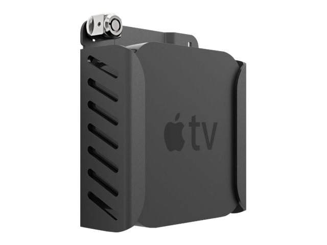 Compulocks Apple TV Security Mount (4th, 4k 1-2nd Gen) (2018-2021) - Mounting kit (security bracket, locking head assembly) - for mediabox - high-grade aluminium - jet black - mounting interface: 75 x 75 mm - for Apple TV 4K (1st gen, 2nd gen), HD (3rd gen, 4th gen)