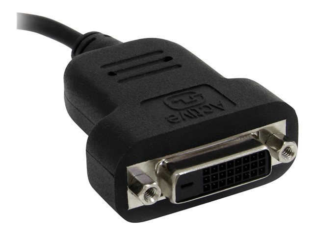 StarTech.com Mini DisplayPort to DVI Adapter - 1080p - Single Link - Active - Mini DP (Thunderbolt) to DVI Monitor Adapter (MDP2DVIS) - DVI adapter - dual link - Mini DisplayPort (M) to DVI-D (F) - 20 cm - black